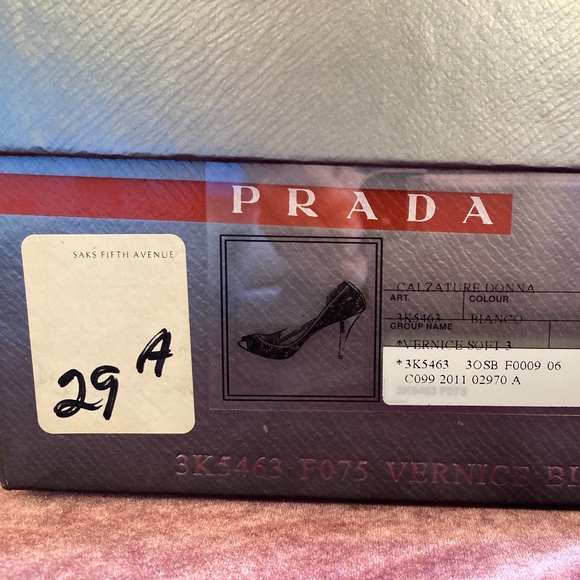 Prada Laser Cut White Kitten Heels - Picture 8 of 8